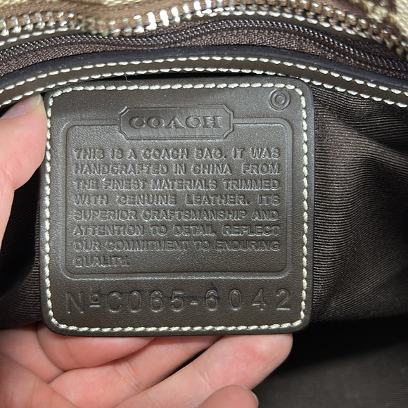 Coach 6042 Brown Monogram Canvas Shoulder Bag - Picture 13 of 13